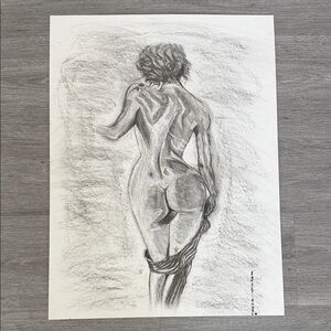Charcoal Nude Figure Drawing